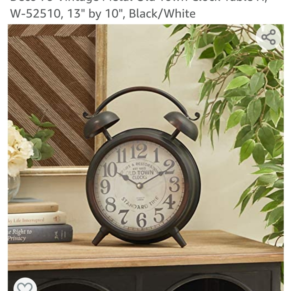 Deco 79 Metal Table Clock H,W-52510 13X10"